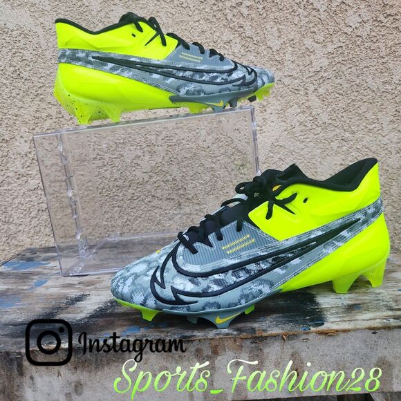 Nike Vapor Edge Elite 360 2 Volt Black Football Cleats FB3347 703 Mens Size 12 - Picture 1 of 8